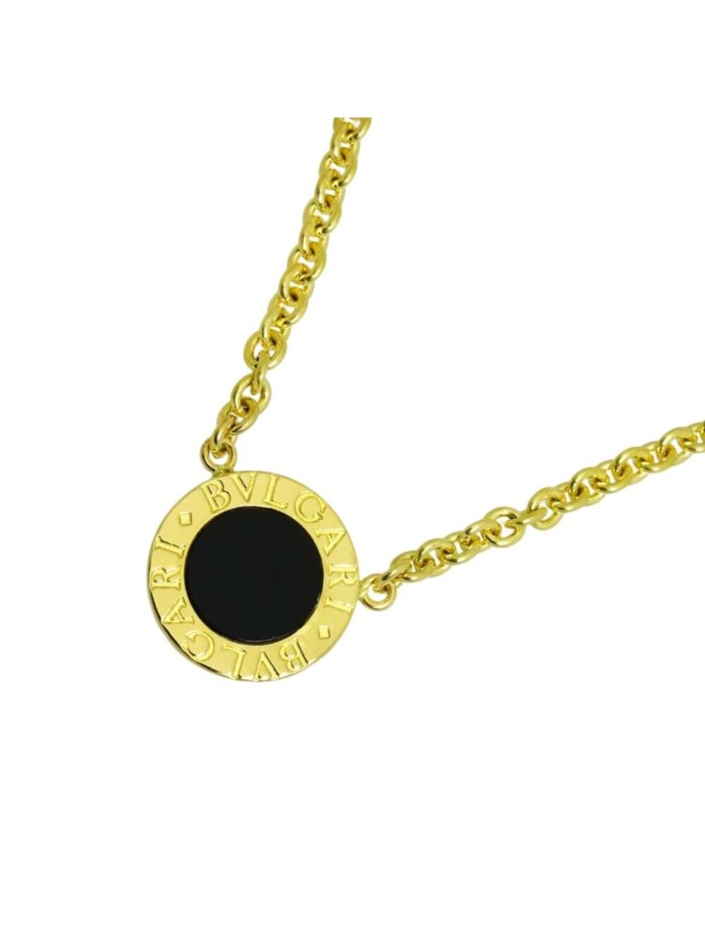 Bvlgari Onyx Necklace 40 18k Yellow Gold